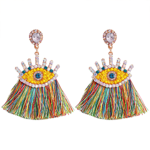 Multicolor Tassel Earring