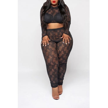 Her Plus Size Peek-A-Boo Pant Set