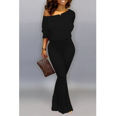 Her Shoulder-Out One Piece/Black