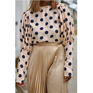 Her Black Dot Blouse